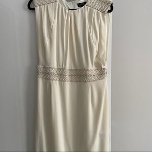 TAHARI white midi dress
